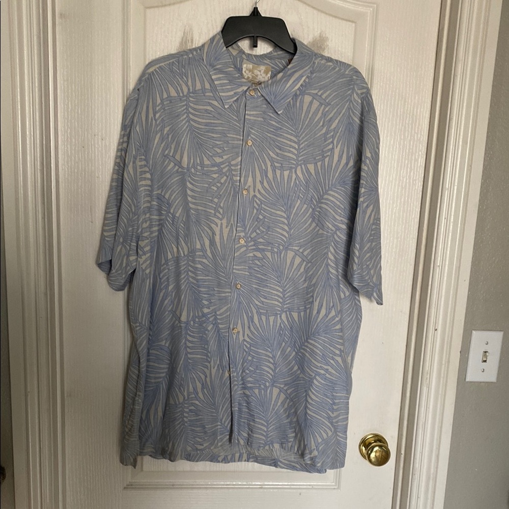 Tasso Elba Island Leaf Print Shirt